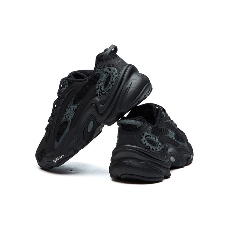 FILA Pantera Fabric Synthetic Leather Mesh Leopard Print Casual Low-Top Shoes Men sneakers Black F12M121105FBK