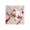 Stylish Japanese Anime Half Face Fox Mask With Artistic Handdrawn Details For Halloween And Cosplay