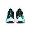 Anta Kids Asymmetrical Fabric Shock Absorbing Non-Slip Durable Breathable Mid-Top Basketball Shoes Kids Basketball Shoes Black Green A312131101-1