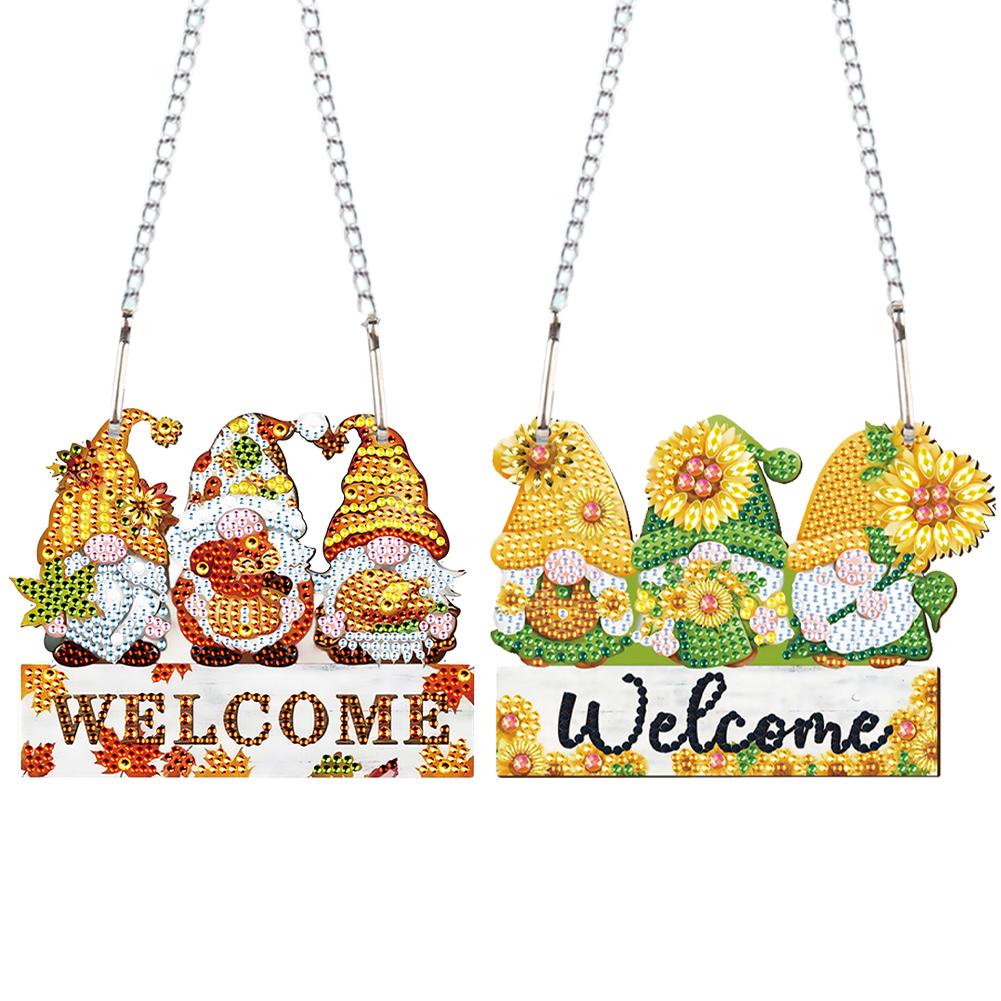 2D Flat DIY Hanging Diamond Art Kits Diamond Painting Set Rhinestone Diamond Art Window Pendants Home Wall Decoration Crafts