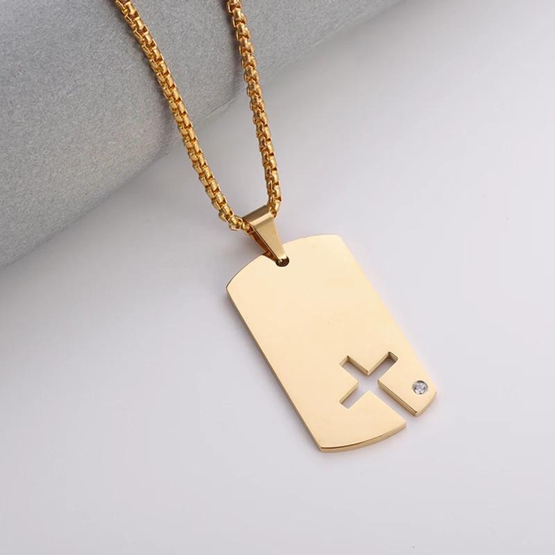 Personality Creative Design Religious Jesus Christ Cross Pendant Amulet Simple Men's and Women's Necklace