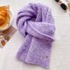 Knitted scarf with wool thread for women's autumn and winter gray thickened long male student couple scarf shawl