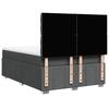 Box Spring Bed with Mattress Dark Gray 140 X 190 Cm Fabric