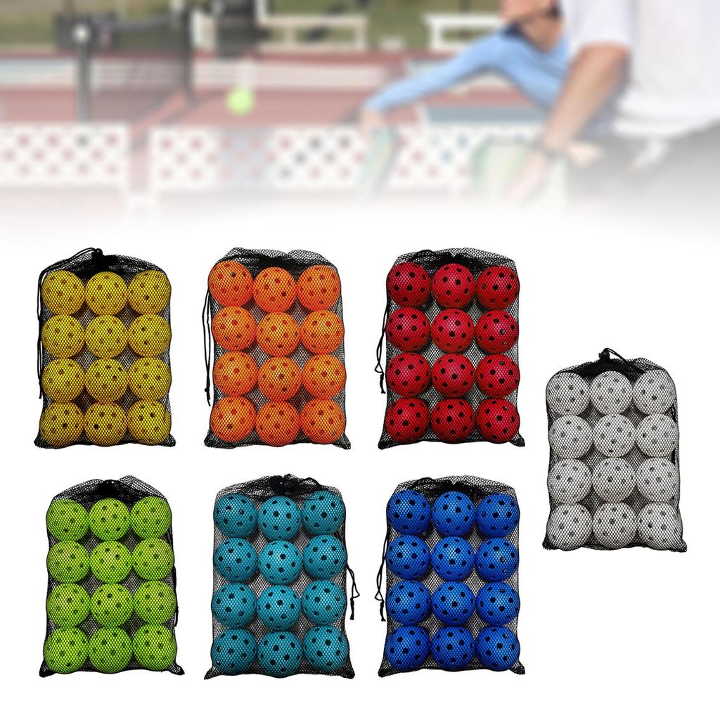 12 Pieces Pickleball Balls Standard Specifically Designed Practice Accessories for Sanctioned Tournament Play Outdoor Courts