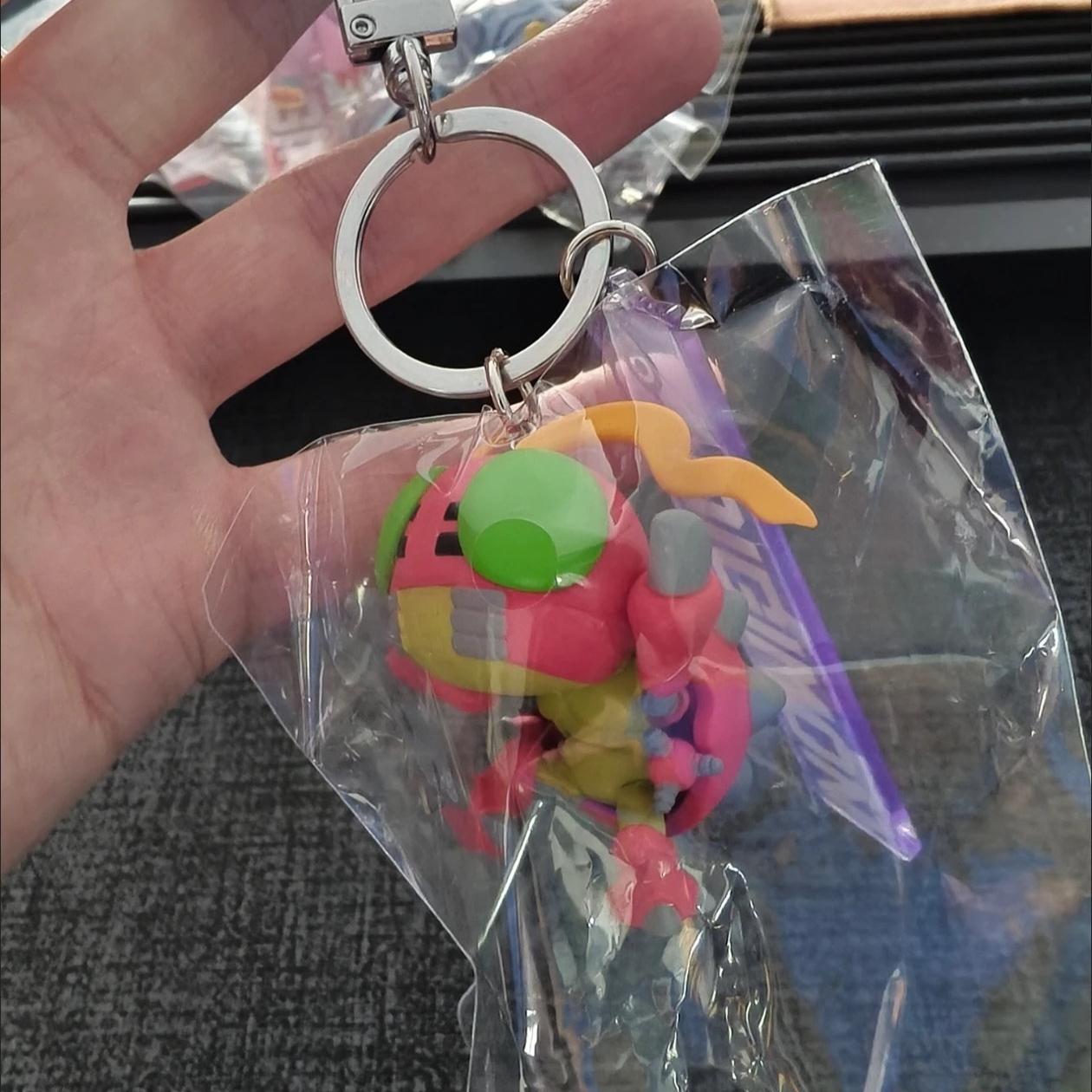 New Genuine Digimon Adventure Anime Action Figure 3D Keychain Agumon Gabumon Collectible Model Toy Backpack Pendant For Fans