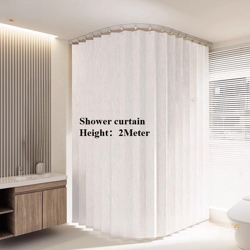 Set flexible Track Magnetic Folding Partition Curtain Bathroom Waterproof Arc-shaped Shower Curtain U-shaped Partition Curtain Track width-100cm