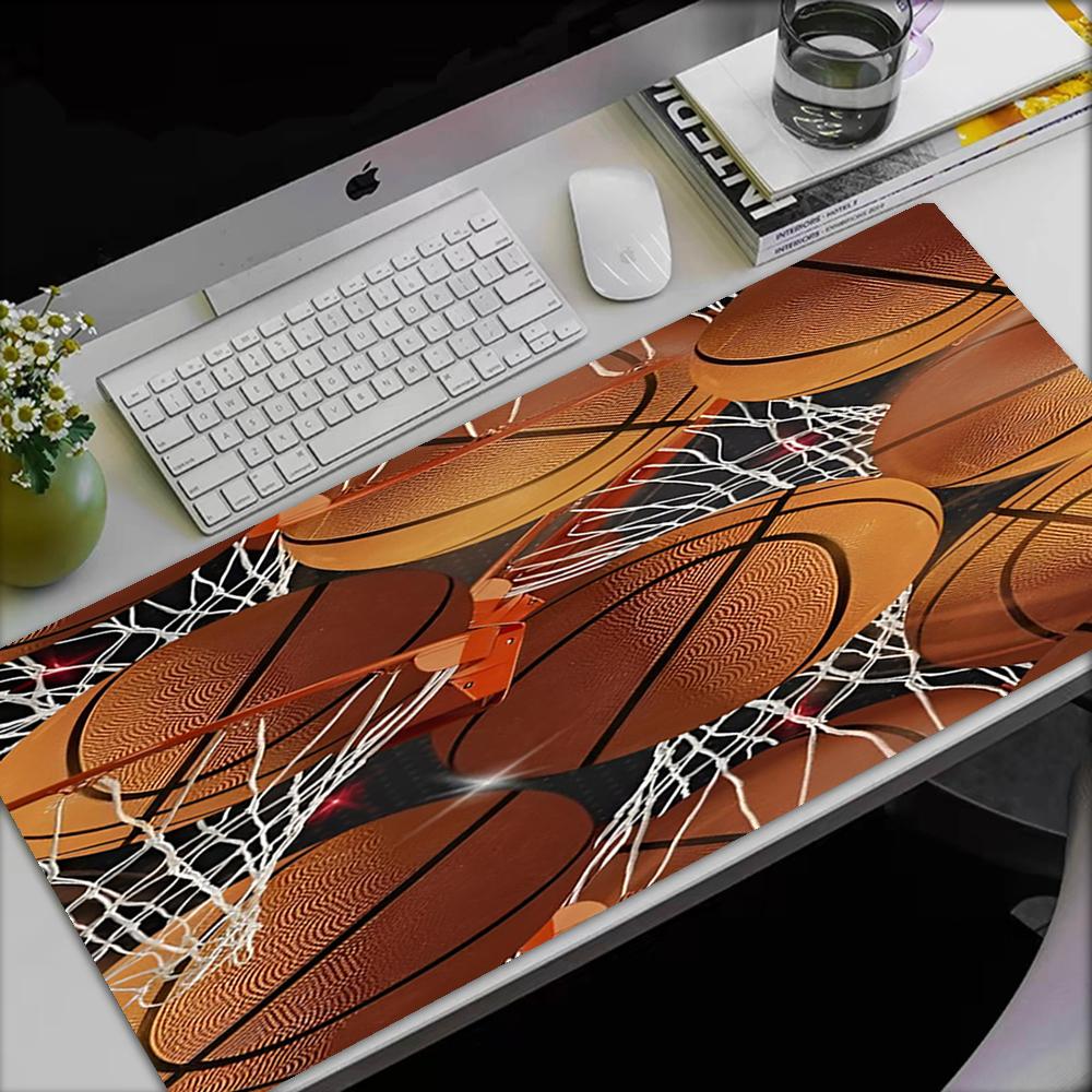 Basketball Theme Mouse Pad, Non Slip Rubber Base, Multifunctional Office & Home Decor, Perfect for Workspace Personalization.