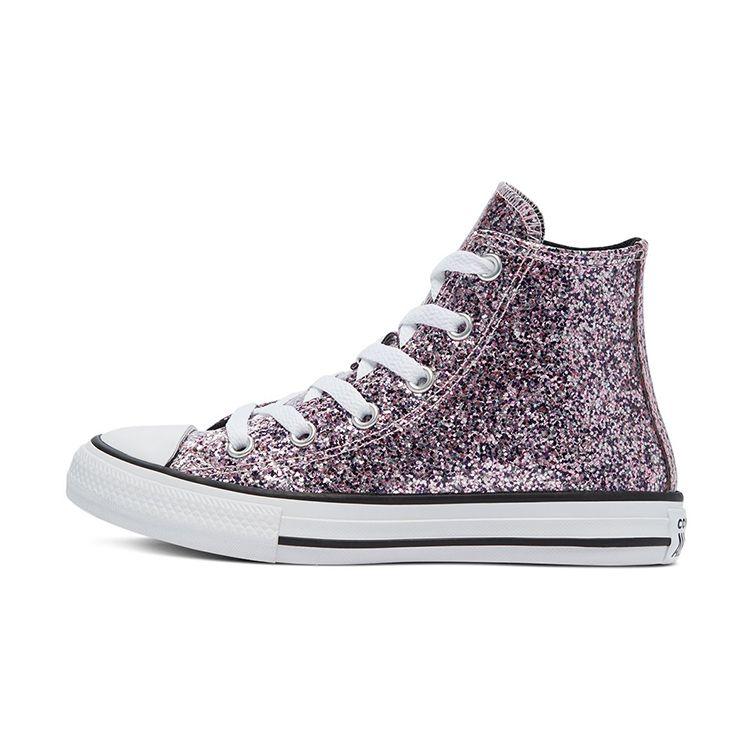 Converse All Star Series Comfortable Versatile High Top Canvas Shoes Kids Sneakers Glitter 669295C