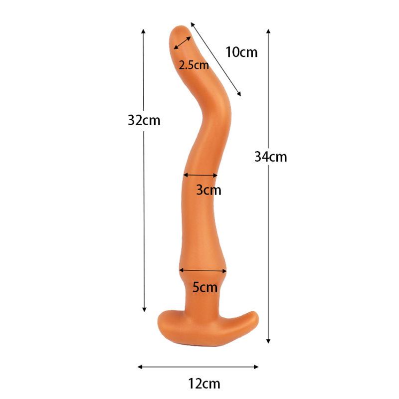 Golden Dragon Anal Plug 3-Piece Set for Both Men and Women Self-pleasure Toy Soft Liquid Silicone Adult Toys for Anal Play