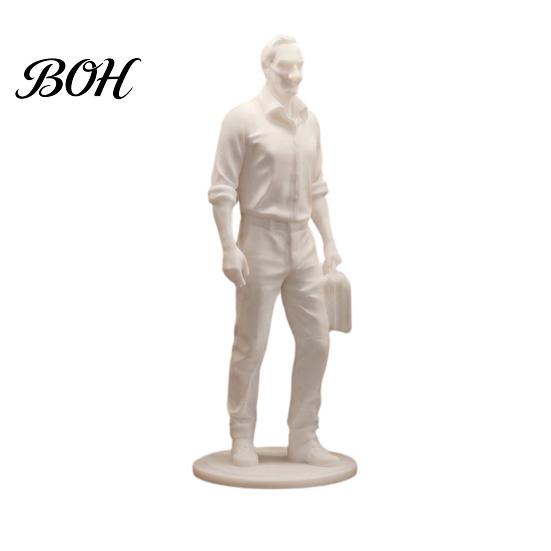 Compact Desk Accessory Businessman Statue, 3D Printed Office Decor for Men, Executive Figurine Workplace with Briefcase, Motivational Home Gift