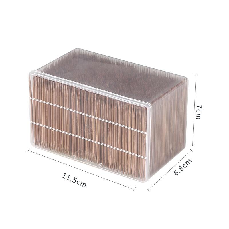 Premium Carbonized Bamboo Toothpicks Single Tip Double Headed Household Packaged Living Room Personal Hygiene Cleaning Tools