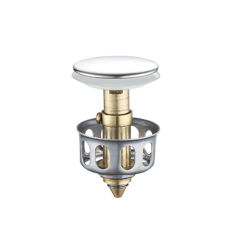 Basin Drains Universal Metal Filter Valve Pop-Up Drainer Waste Stopper Bathtub Strainer Plug Hair Catchers Bathroom Accessories