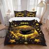 3pcs 2025 Graduation Cap & Scroll Decorative Set - Includes One Quilt Cover and Two Pillowcases (No Core) - Perfect for Home Décor, Festive Gifts, Pol
