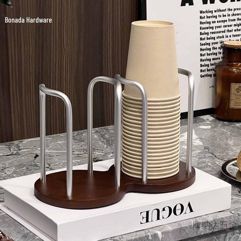 Desktop Coffee & Tea Cup Holder and Dispenser for Disposable Cups
