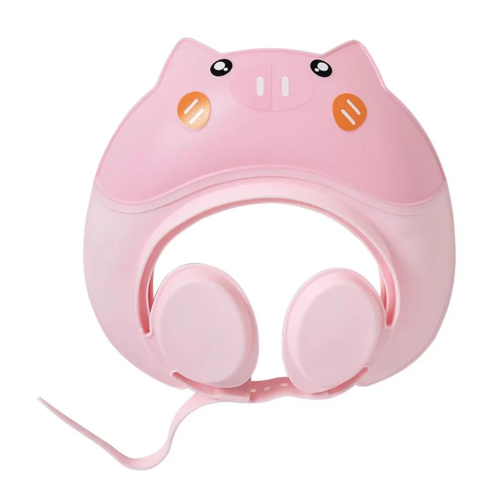 Cute Animal Shape Baby Shower Cap – Soft Adjustable Baby Shampoo Cap, Waterproof Eye Ear Protection, Children's Bath Cap For Kid