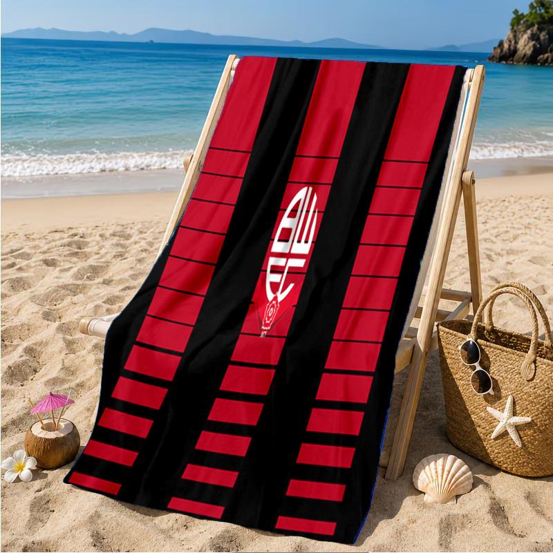 Bolton Wanderers Crest Design Beach Towel Microfiber Beach Towel, Lightweight and Quick-Dry, for Summer Travel, Swimming Pool Fan Birthday Gift
