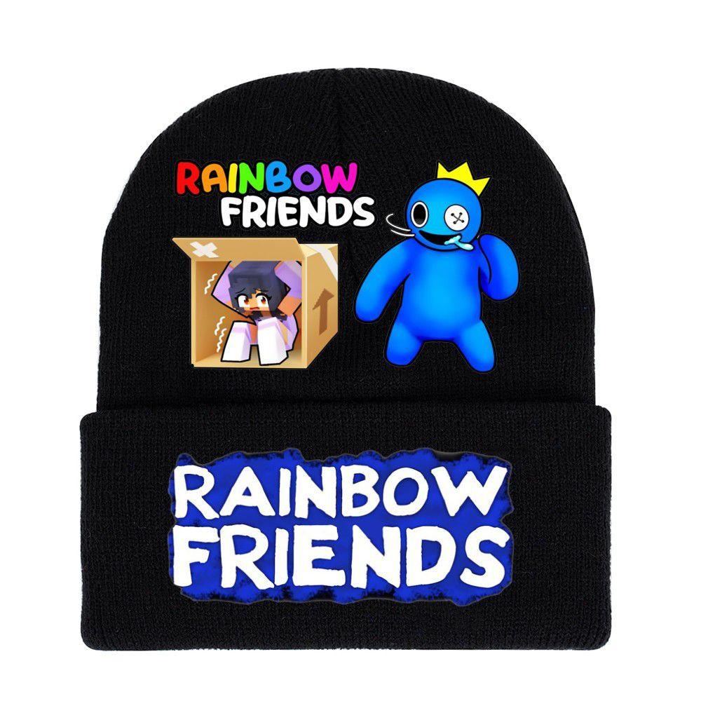 Roblox Rainbow Friends Strickmütze Weich und Warm Weihnachtsgeschenk für Männer und Frauen
