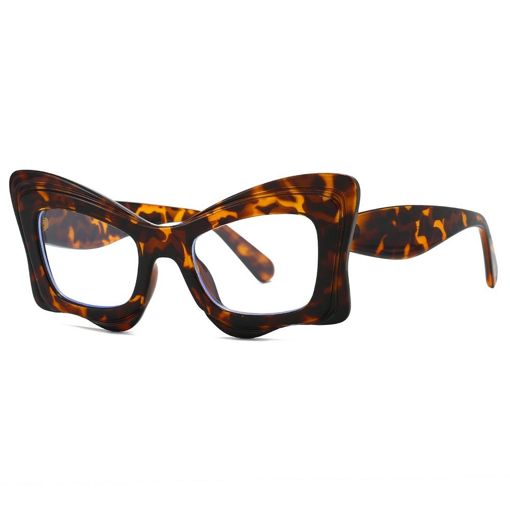 Retro Square Glasses Ultra-light Black Frame Oversized Eyewear Big Women Flat Glasses Popular Decoration Eyeglasses