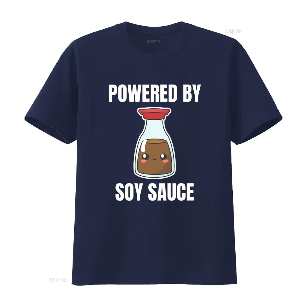 Powered By Soy Sauce Shoyu Lover Kawaii Cute Asia Asian Food Foodie Funny Pun Idea Birthday Present  T Shirt vintage Washed
