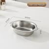 Korean Stainless Steel Oval Ramen Bowl & Salad Plate Combo for Cooking and Serving.