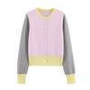 European and American style, new women's clothing, fashionable, versatile, cross-border casual simple color matching knitted jacket
