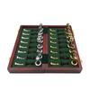 Metal Glossy Golden And Silver Chess Pieces Solid Wooden Folding Chess Board High Grade Professional Chess Games Set Gift