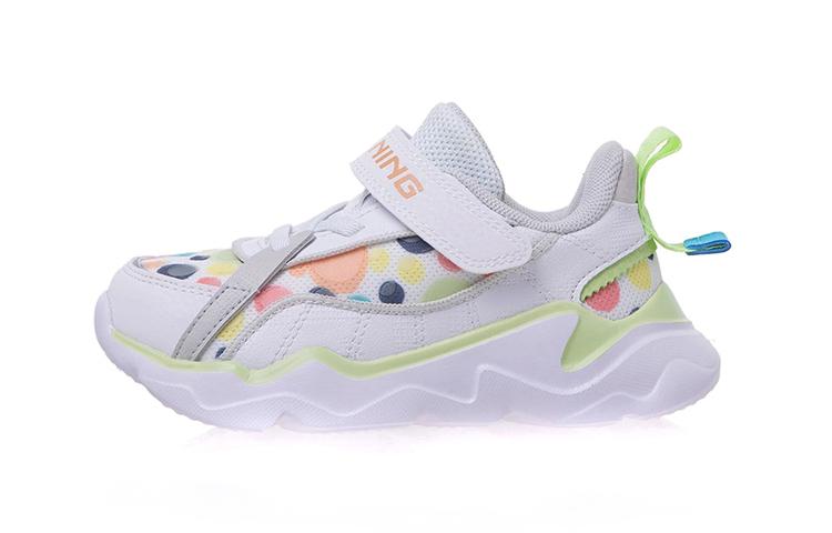 Li Ning YOUNG Comfortable Sports Casual Shoes White Children Aged 3 7 Years Old YKNR136-4 26