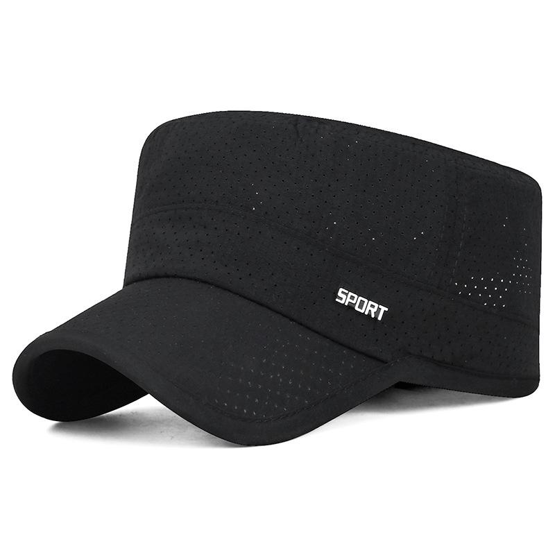 Summer Breathable Metal Flat Cap Outdoor Sports Sunshade Quick-Drying Cap