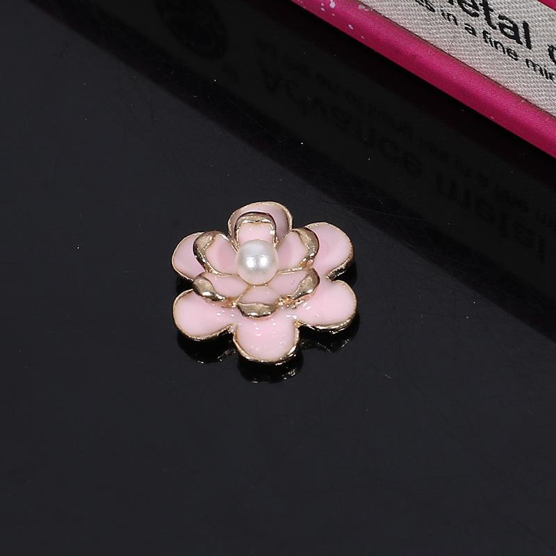 

Engood 100Pcs 20mm Pearl Rhinestone Buttons Sewing Trim & Embellishments Craft Buckles DIY Hair Accessories Wedding Decoration рожевий
