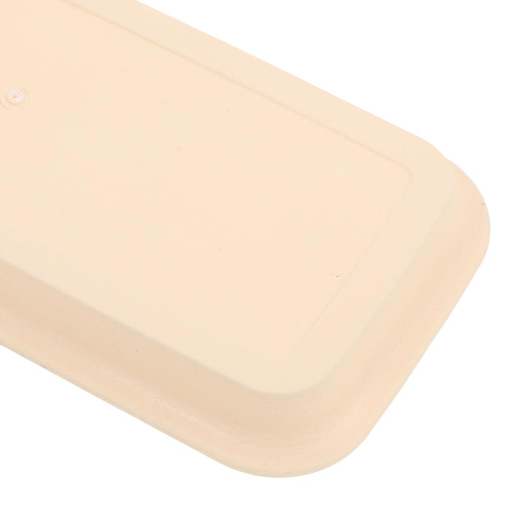 Flowerpot Tray Rectangular Light Brown Resin Base for Potted Plants Water Catcher Drip Tray Indoor Garden Decor Planter