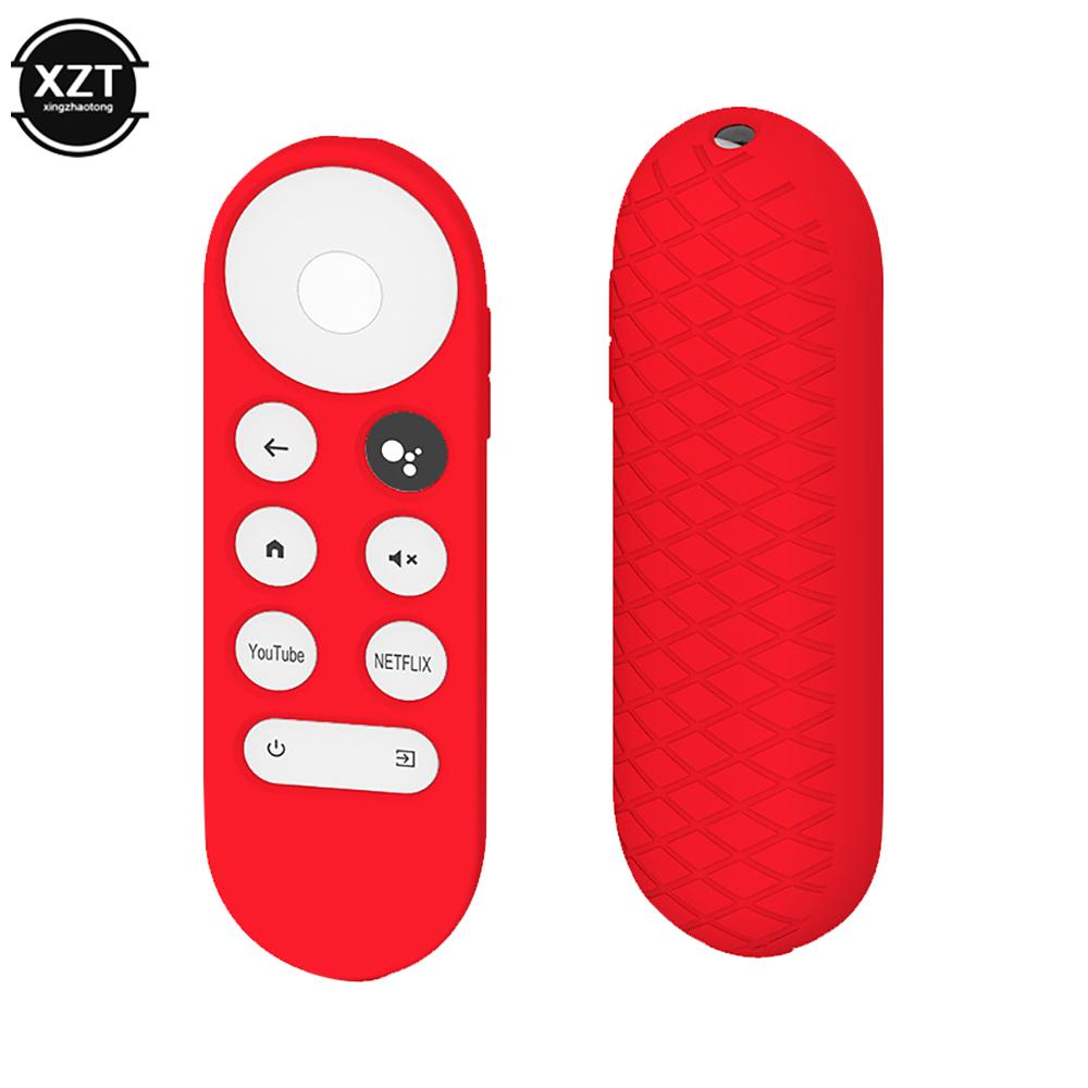 New Non-slip Soft Silicone Case For Chromecast Remote Control Protective Cover Shell for Chromecast TV 2020 Voice Remote Control красный