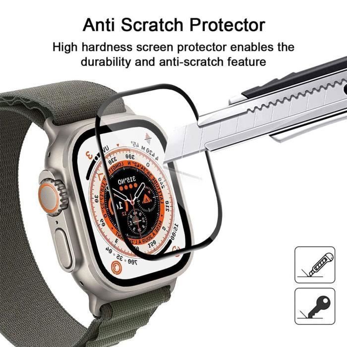 Displayschutzfolie - BOOLING - für Apple Watch Ultra / Ultra 2 - 2er-Pack - Kratzfest - Stoßfest - 9H