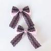 Hair Clip Bow Y2K Ribbon Bangs Clip Sweet Girls Duckbill Clip Headdress Hair Accessories Rhinestones Hairpin