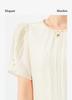 Elegant and slim round neck beaded short sleeved shirt, mini top