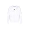 Blue Marker Double Sleeve Tee White/Blue Men Tops OMAB022S21JER0010145