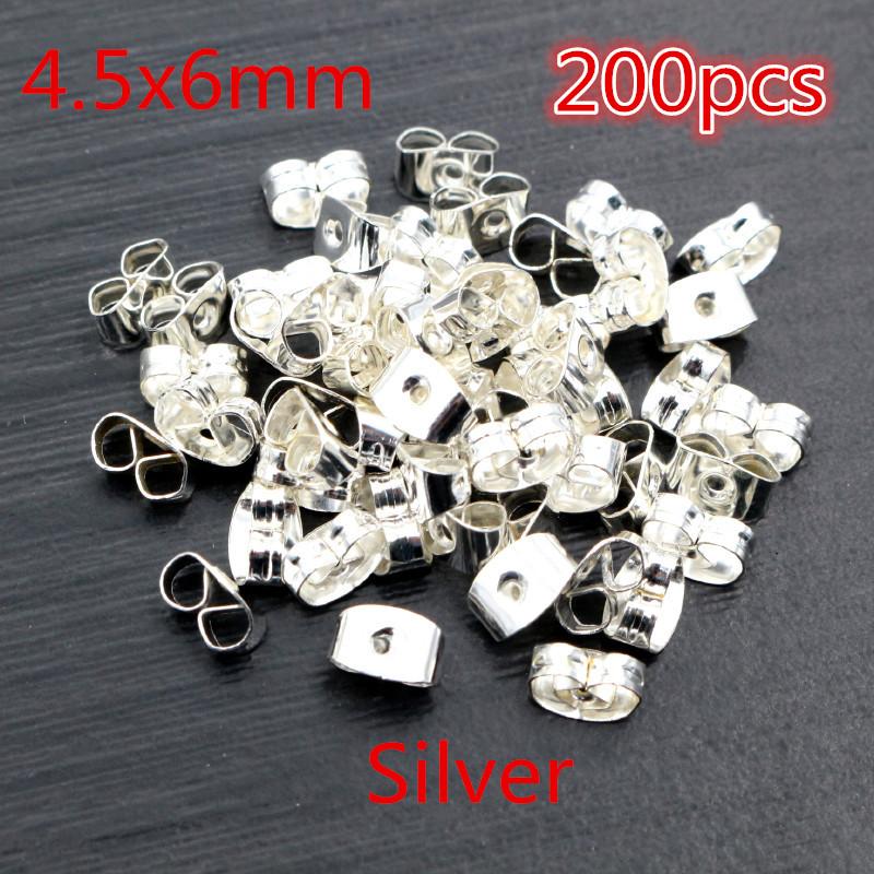 Multi-colors Metal and Plastic Earring Back Plug Cap Nail Accessories Anti-allergic Anti-inflammatory DIY Jewelry Accessories