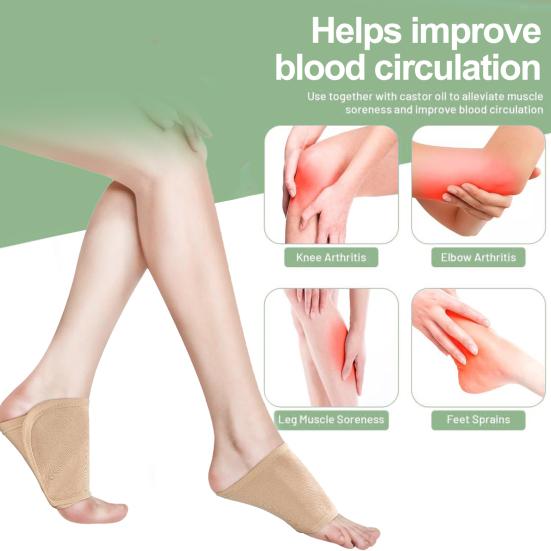 

Yousheng 2Pcs Improve Blood Circulation Castor Oil Foot Pack Reusable Anti Oil Leak Fastener Tape Ergonomic Design Castor Oil Feet Wrap Pack