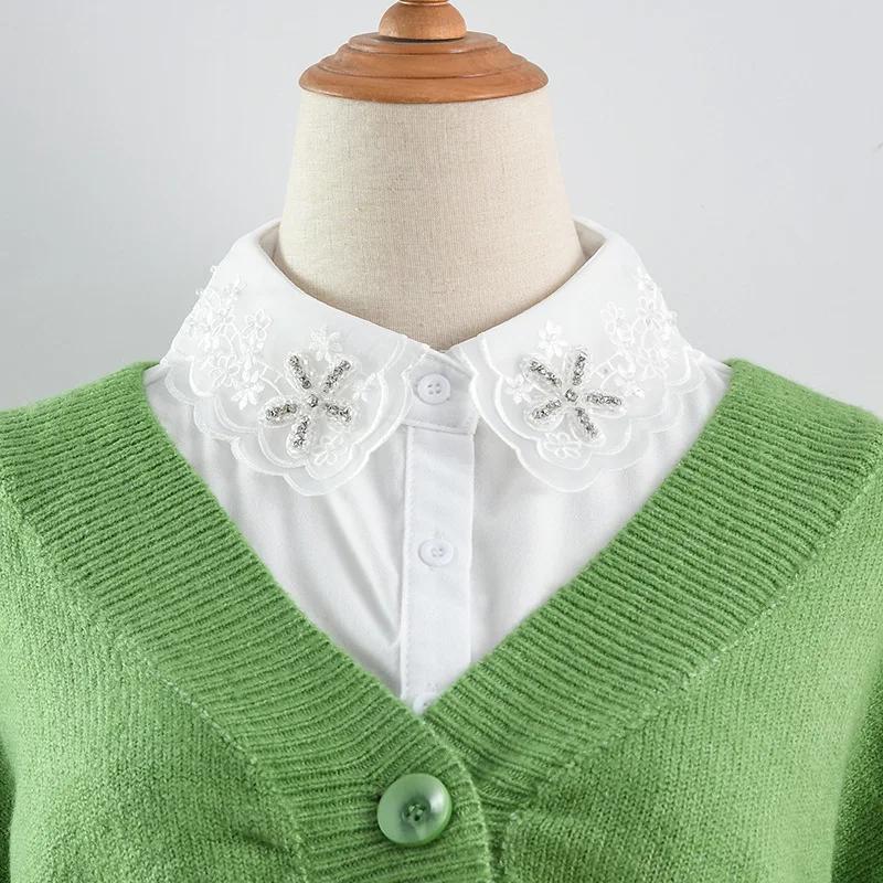 Korean Style Shirt Detachable Collar for Women Formal Suit Fake Collar Removable White Neck Tie False Collar Decorative