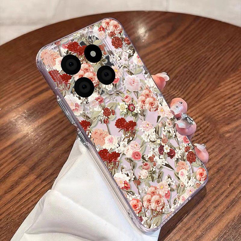Small Flowers Pattern Case For Xiaomi Redmi Note 15 Pro 4G Funda Redmi Note 14 13 Pro 5G Clear TPU Silicone Soft Cover