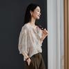 SOFSIL Vintage Print V-Neck Blouse