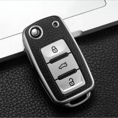 Étui pour clé Volkswagen pour Sagitar, Magotan, Lavida, Passat, Bora, Polo, Tiguan L – Porte-sac pour clé de voiture