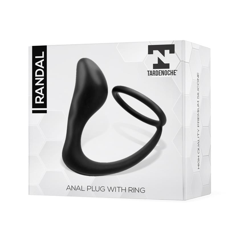 Randal Anal Plug with Black Silicone Penis Ring