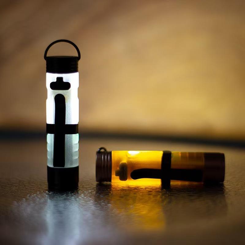 1Pc Pocket Mini Flashlight Outdoor Key Clip Cap Ambient Led Long Endurance Disaster Relief Emergency 5050 Small Light