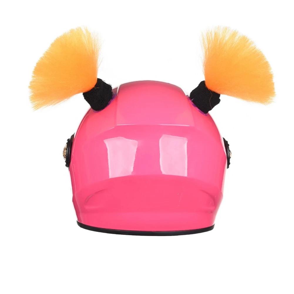 

2 шт. разноцветный свободный парик косичка для мотоциклетного шлема косички парик мотоциклетный шлем косички украшение для женщин мужчин детей оранжевый