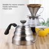 304 Stainless Steel Pour Over Coffee Kettle, Cloud Drip Kettle Long Spout Temperature Control for Drip Coffee Brewing  KFS-007