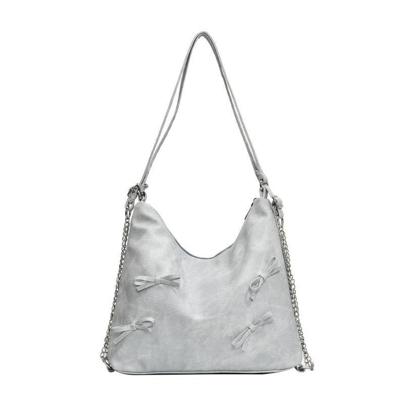 Shoulder bag beautiful casual simple handbag spring and summer new fashion bow bag messenger bag tote bag