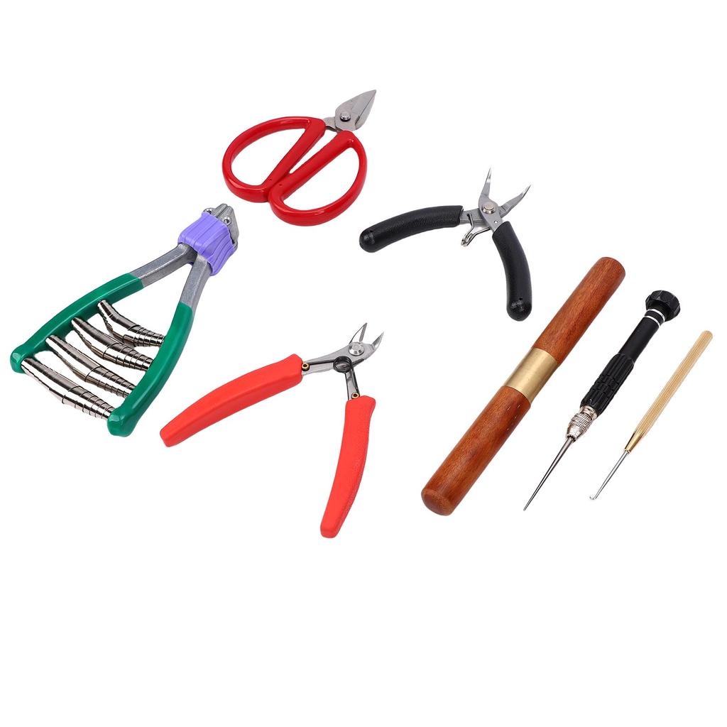 Badminton Racket Stringing Tool Set Bent Nose Pliers Diagonal Pliers Threading Hook Stringing Wire Cone Line Cone