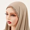 New Hot-selling Solid Color Hot Diamond Mercerized Cotton Headscarf Ethnic Style Women's Soft Fashion Popular Headscarf