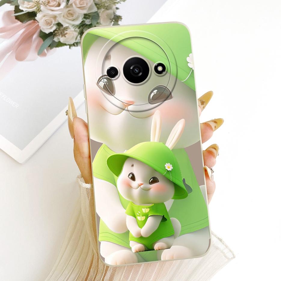 Für Xiaomi Redmi A3 A4 Hülle Redmi A3x Niedliches Kaninchen Cartoon Cover Weiche TPU Handyhülle Für Xiaomi Redmi A3 Pro RedmiA3 RedmiA4 Taschen