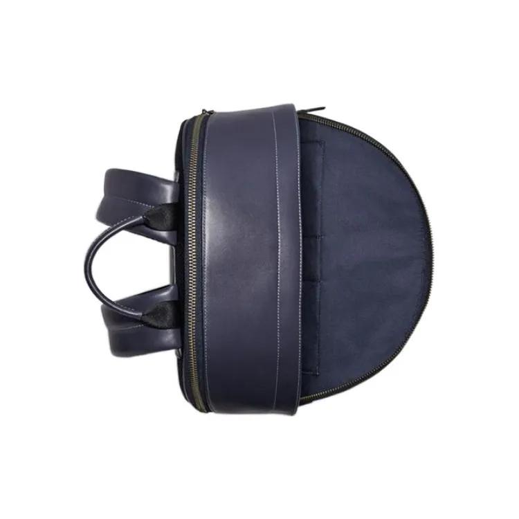 COACH West Artificial Leather Backpack Large Men's Denim Blue Chalk White (Unisex) Backpacks CB909 QBOIZ